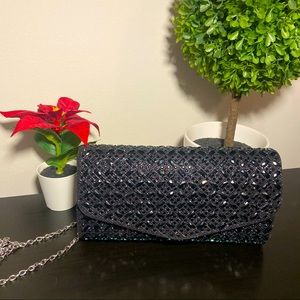 Kate Landry Studded Black Clutch Purse